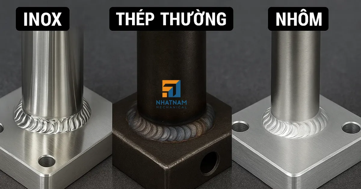 Sự khác biệt giữa hàn Inox, thép thường và nhôm trong gia công kim loại tấm